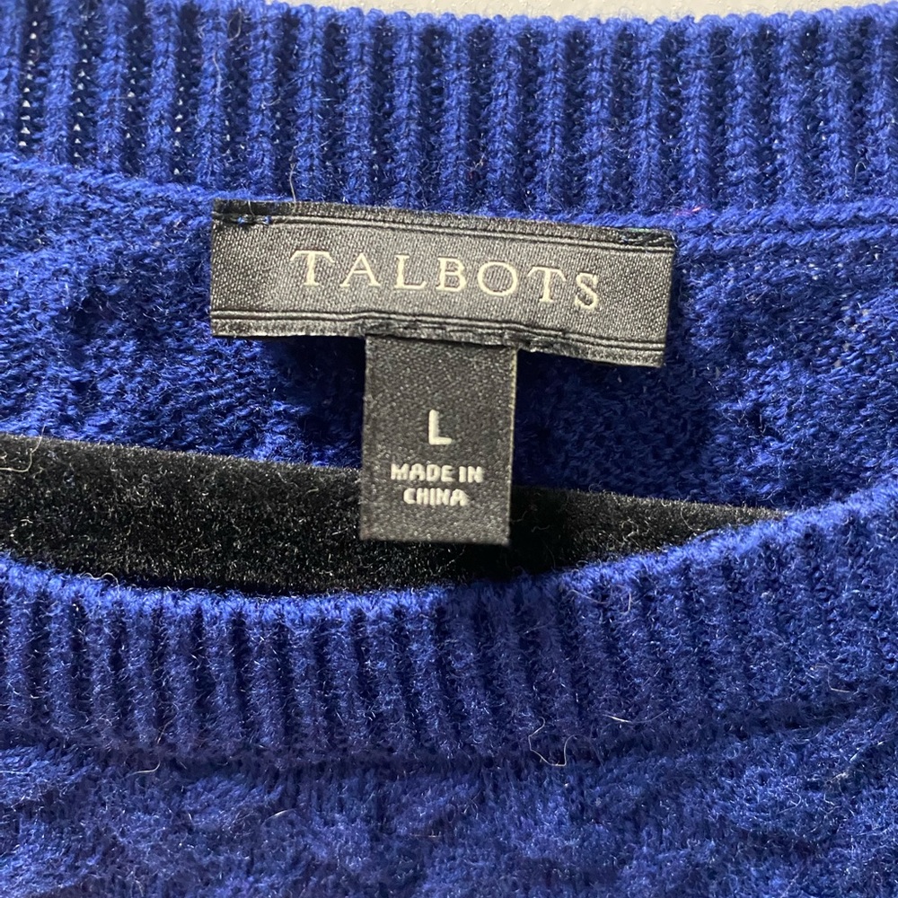 Talbots Royal Blue Crewneck Sweater women - Picture 2 of 7